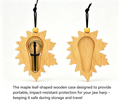Jaw Harp with Wooden Leaf Holder – Brass Mouth Harp for Beginners, Portable Jew’s Harp Instrument, Traditional Folk Music Instrument by Suttaya in Kuwait