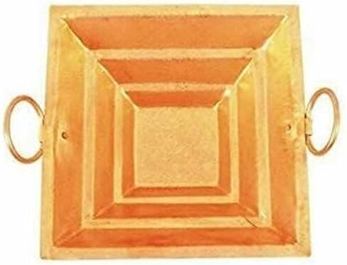 Copper Havan Kund/Agnihotra With Stand & Copper Spoon (Hawankund(8"x8") Length-8",Width-8") in Kuwait