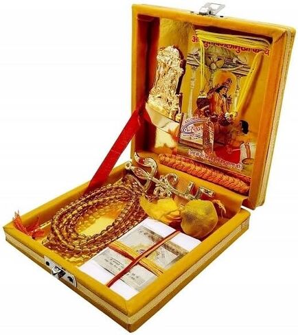 Shri Baglamukhi Kavach Yantra Box for Goddess Baglamukhi Pujan Religious Gift for Home Office Diwali Pooja Item Pack Of 1 in Kuwait