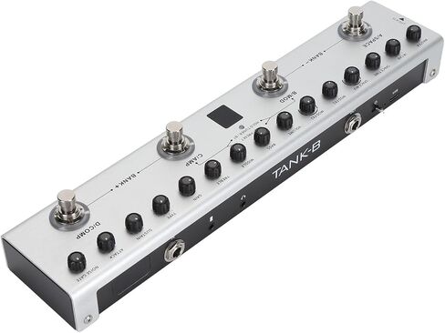 Multi Effects Bass Guitar Pedal, Digital Rechargeable Electric Guitar Effector with 36 Tones, 9 AMP, 8 IR, Customizable Presets for Music Editing in Kuwait