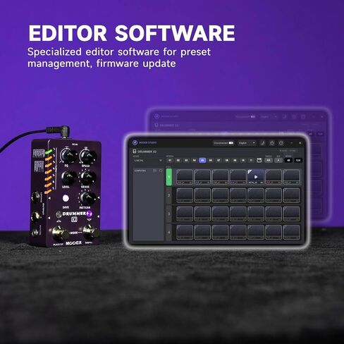MOOER Drummer X2 Stereo Drum Machine Peda Wireless Guitar System Air P05 for Guitar, Bass, Instruments in Kuwait