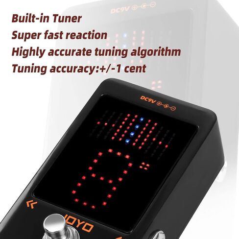 JOYO R-27 Bass Compressor Guitar Pedal, R-28 Bass High Gain Overdrive Effect Pedal and JF-19 Buffer Tuner Pedal in Kuwait