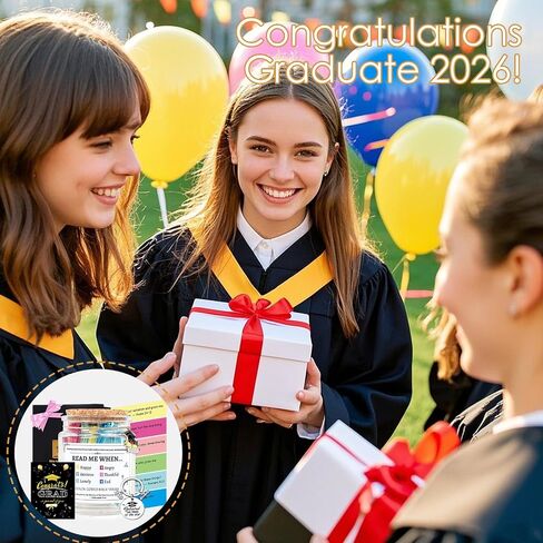 هدايا التخرج المسيحية لها - هدايا التخرج الدينية 4pcs ، جرة الآية للكتاب المقدس ، سلسلة المفاتيح ، بطاقة غراد ، هدية الدراسات العليا في كلية المدرسة الثانوية لابنة أخته in Kuwait