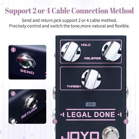 JOYO Noise Gate Pedal (LEGAL DONE R-23) Bundle with JOYO DC 9V 500mA Guitar Pedal Power Supply Adapter in Kuwait