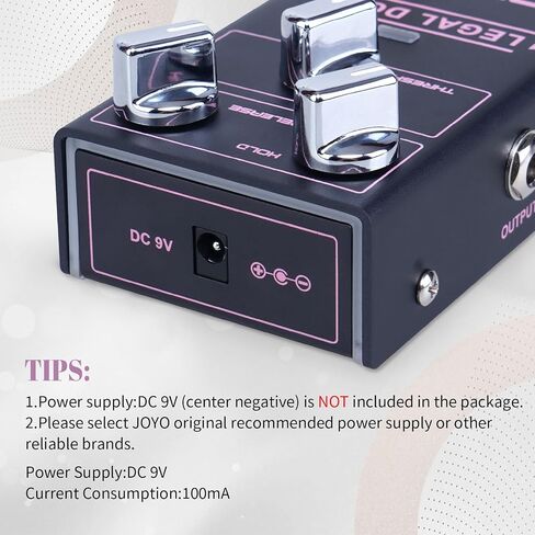 JOYO Noise Gate Pedal (LEGAL DONE R-23) Bundle with JOYO DC 9V 500mA Guitar Pedal Power Supply Adapter in Kuwait