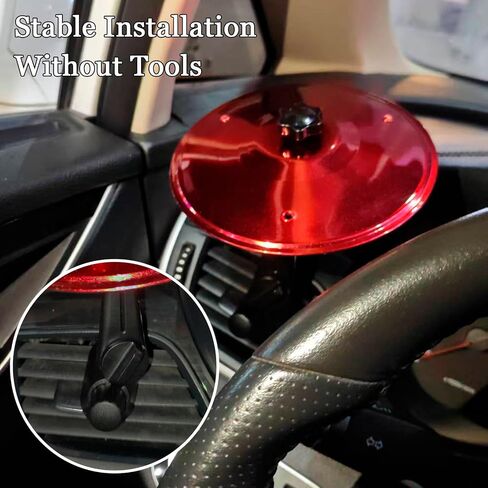 Car Crash Cymbal Air Vent, Mini Metal Drum Cymbals for Car Dashboard, Funny Musical Instruments Gadget Gift for Drummer Drivers, Suitable for All Vehicles (Red) in Kuwait