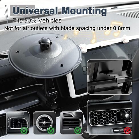 YEZriler Car Cymbal Air Vent, Mini Cymbal for Car, Car Symbol Drum Air Vent for Music Lovers, Mini Car Drum Rhythm Toy for All Vehicles - Black in Kuwait
