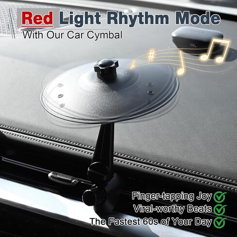 YEZriler Car Cymbal Air Vent, Mini Cymbal for Car, Car Symbol Drum Air Vent for Music Lovers, Mini Car Drum Rhythm Toy for All Vehicles - Black in Kuwait
