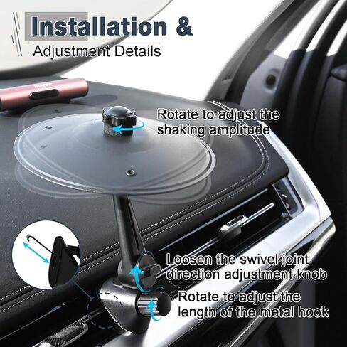 YEZriler Car Cymbal Air Vent, Mini Cymbal for Car, Car Symbol Drum Air Vent for Music Lovers, Mini Car Drum Rhythm Toy for All Vehicles - Black in Kuwait