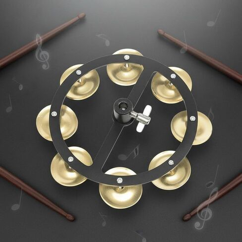 Cymbal Sound Enhancer Double Row Cymbal-topHat No Mounts Needed Percussion Gear for Drummers, Single Layer Brass Cymbal Bell in Saudi Arabia