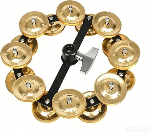 Cymbal Sound Enhancer Easy to Use Cymbal-topHat Bright Tone Percussion Gear for Music Performance, Single Layer Brass Cymbal Bell in Saudi Arabia