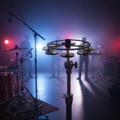 Cymbal Sound Enhancer Double Row Cymbal-topHat No Mounts Needed Percussion Gear for Drummers, Single Layer Brass Cymbal Bell in Saudi Arabia