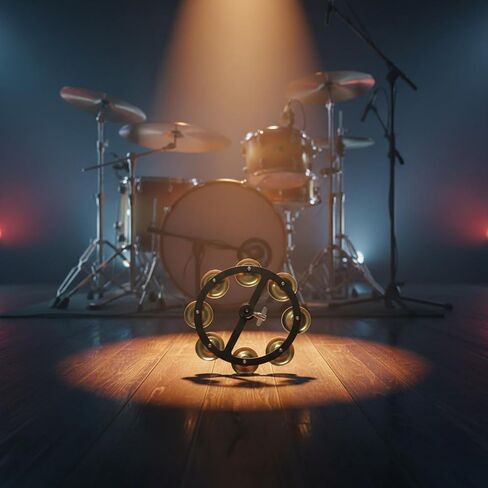 Cymbal Sound Enhancer Double Row Cymbal-topHat No Mounts Needed Percussion Gear for Drummers, Single Layer Brass Cymbal Bell in Saudi Arabia