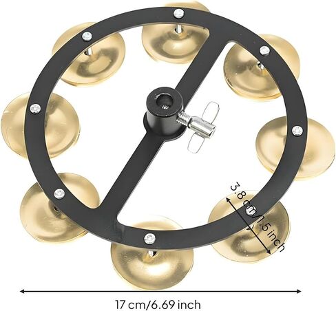 Cymbal Sound Enhancer Double Row Cymbal-topHat No Mounts Needed Percussion Gear for Drummers, Single Layer Brass Cymbal Bell in Saudi Arabia