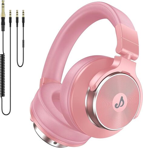 syndesmons Wired Headphones, Over Ear Headphones for Studio Monitor & Mixing DJ, Stereo Headsets with 50mm Drivers and 1/4 to 3.5mm Jack for Guitar AMP Podcast Keyboard Computer Recording, Black in Saudi Arabia