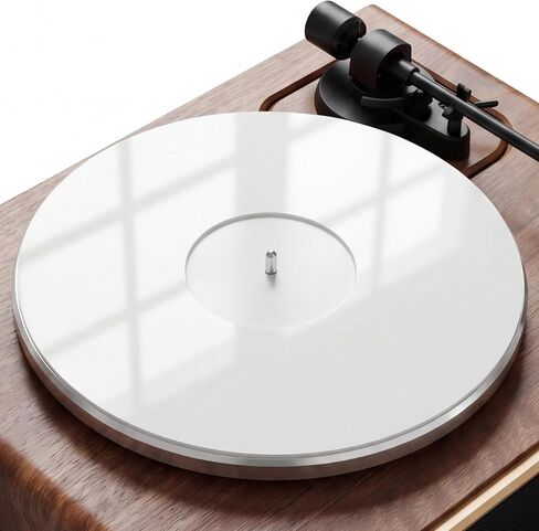 Acrylic Turntable Mat, Premium White Vinyl Slipmat Designed for All 12 in LPs, 295 mm Anti Static HiFi Platter Mat with Precision Fit and Smooth Handling, Record Player Accessories in Saudi Arabia