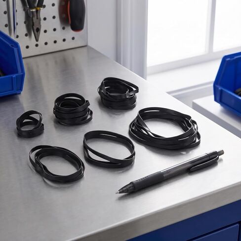 50Pcs Cassette Player Belts Rubber Flat Drive Belt Replacement Kit 40-135mm 4mm Width for Record Player Turntable VCR DVD Machines Electronic Devices Repair in Saudi Arabia