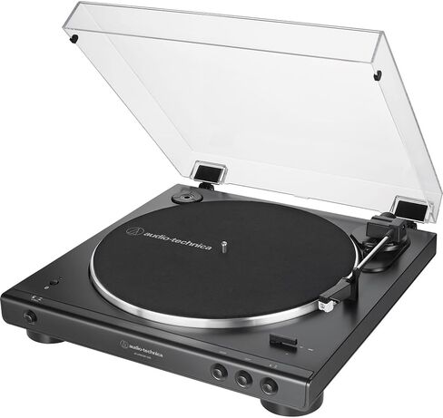 Audio-Technica AT-LP60XBT-USB Automatic Belt-Drive Turntable with Bluetooth, USB Bundle with 2 YR CPS Enhanced Protection Pack, Record Care Solution, Cleaning Kit, Stroboscope and Record Stabilizer in Saudi Arabia