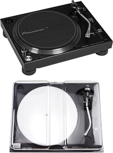 Pioneer PLX-1000 Professional Turntable with Decksaver DS-PC-SL1200 Polycarbonate Cover for Technics SL-1200/1210 and Pioneer PLX-1000/PLX-CRSS12 in Kuwait