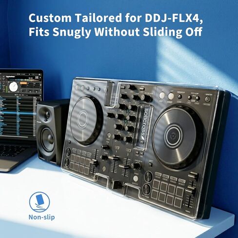 Dust Cover for Pioneer DDJ FLX4, It Prevents Dust from Entering the DDJ FLX4 Case, No Need to Disconnect the Cable, Protects Against Accidental Touches-Clear in Kuwait