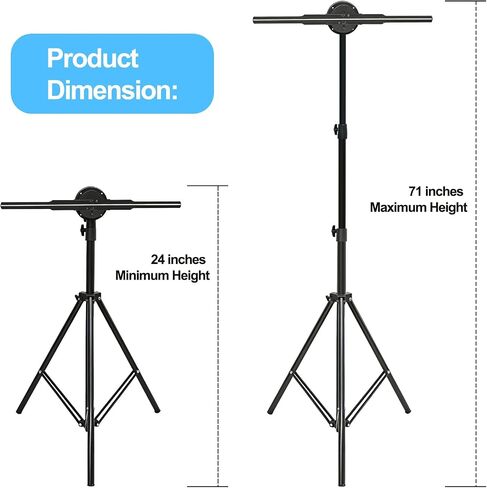 3D Hologram Fan Tripod Stand,Fits for 16.5inch Hologram Projector,Adjustable Hight 24 to 71 Inches,Suitable for Store Display,Events and Shows(Only for 42cm/16.5inch) in Kuwait