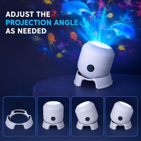 Projector Night Light for Kids Room with Dynamic Sleep Aid Themes of Ocean,Multiple Brightness Levels Dimming & 360° Adjustable Angle, USB Charging, Ideal Gift for Boys Girls Ages 4-10,Birthday Gifts in Kuwait