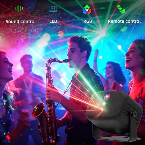 LED Disco Light RGB Sound-Activated Stage Light, Portable DJ Party Lighting with Remote Control for Home Room Karaoke Christmas Halloween Wedding Decor Stocking Stuffers in Kuwait