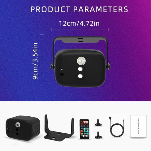 LED Disco Light RGB Sound-Activated Stage Light, Portable DJ Party Lighting with Remote Control for Home Room Karaoke Christmas Halloween Wedding Decor Stocking Stuffers in Kuwait