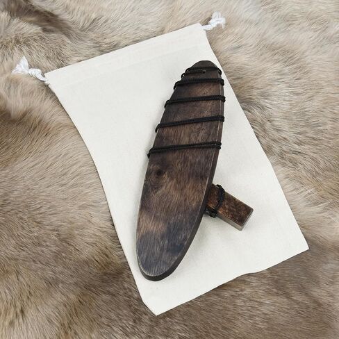 Australian Bullroarer Aboriginal Musical Instrument – Primitive Handmade Wood Spin Aerophone from Australia, Traditional Wooden Cultural Sound Tool for Outdoor Use, Rituals, Meditation, or Education in Kuwait