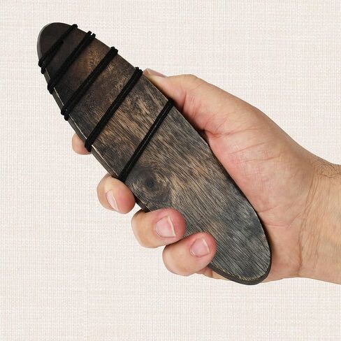 Australian Bullroarer Aboriginal Musical Instrument – Primitive Handmade Wood Spin Aerophone from Australia, Traditional Wooden Cultural Sound Tool for Outdoor Use, Rituals, Meditation, or Education in Kuwait