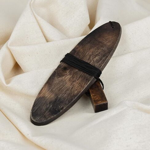 Australian Bullroarer Aboriginal Musical Instrument – Primitive Handmade Wood Spin Aerophone from Australia, Traditional Wooden Cultural Sound Tool for Outdoor Use, Rituals, Meditation, or Education in Kuwait