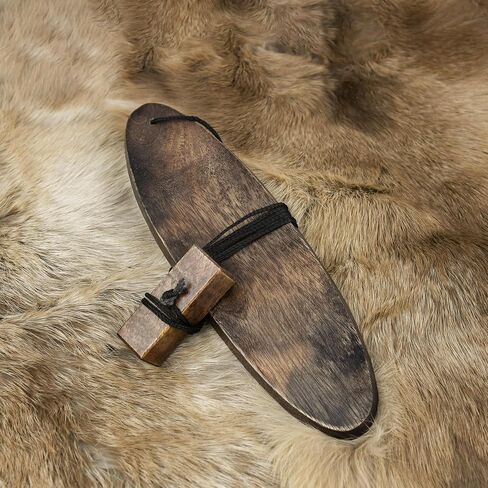 Australian Bullroarer Aboriginal Musical Instrument – Primitive Handmade Wood Spin Aerophone from Australia, Traditional Wooden Cultural Sound Tool for Outdoor Use, Rituals, Meditation, or Education in Kuwait