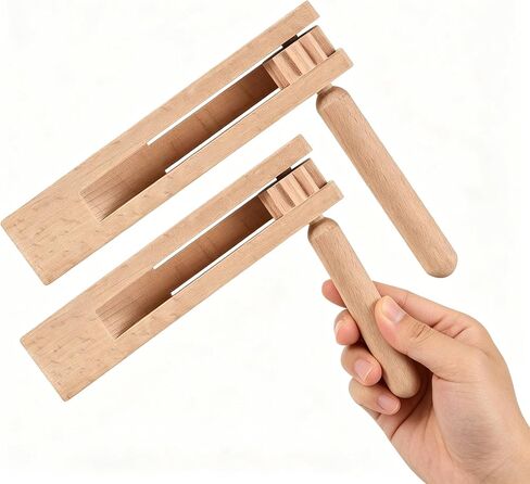 2PCS Matracas Mexicanas, Wooden Noise Maker, Matraca Noise Maker with Traditional Design, Handheld Percussion Instrument, Wooden Spinning Rattle Ratchet Noise Maker for Games, Parties and Sports in Kuwait