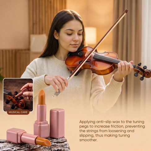 Violin Peg Compound, Peg Compound for Violins Cellos Erhu Bass and Pipa Smooth and Delicate Effectively Fill Gaps Increase Friction Small and Portable Extend The Life of The Tuning Pin, 26g in Kuwait