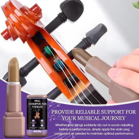 JAOJAO Violin Peg Compound, Peg Compound Violin Smooth and Delicate Effectively Fill Gaps Increase Friction Not Easy to Run Tune Small and Portable Extend The Life of The Tuning Pin, 26g in Kuwait