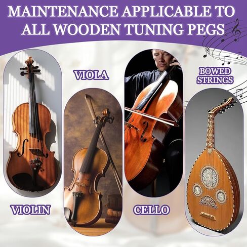 JAOJAO Violin Peg Compound, Peg Compound Violin Smooth and Delicate Effectively Fill Gaps Increase Friction Not Easy to Run Tune Small and Portable Extend The Life of The Tuning Pin, 26g in Kuwait