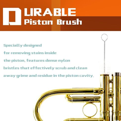 DANZ Trumpet Cleaning Kit-cleaning cloth，valve oil，cork grease,valve brush and mouthpiece brush,flexible brush,trumpet slide grease, portable storage box,trumpet care kit in Kuwait
