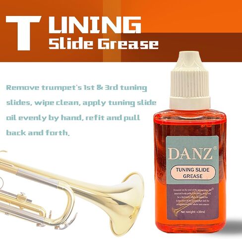 DANZ Trumpet Cleaning Kit-cleaning cloth，valve oil，cork grease,valve brush and mouthpiece brush,flexible brush,trumpet slide grease, portable storage box,trumpet care kit in Kuwait