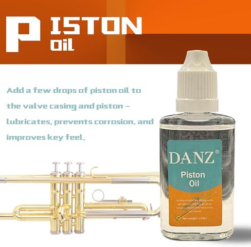 DANZ Trumpet Cleaning Kit-cleaning cloth，valve oil，cork grease,valve brush and mouthpiece brush,flexible brush,trumpet slide grease, portable storage box,trumpet care kit in Kuwait