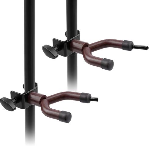 2 Pack Violin Hanger with Bow Holder, 360° Rotate Viola Hanger Hook, Portable Heavy Duty Metal Violin Holder for Mic Stand or Sheet Music Stand, Stage Shows, Home Studio Practices in Kuwait