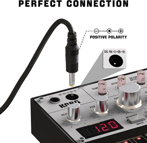 9V DC Power Adapter Charger for Korg KA-350, Korg Volca Syth Bass/FM/Keys/Beats/Synthesizer/Kick/Mix/Sample, Kross 61 Kross 88 Replacement Korg Volca Supply Cord in Kuwait