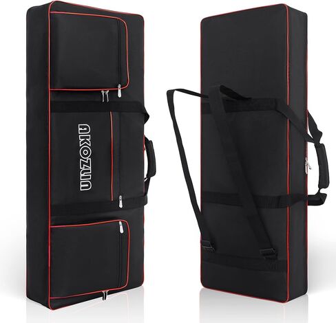 AKOZLIN 61 Key Keyboard Case, Padded Piano Bag with Handle and Adjustable Shoulder Straps, Portable Piano Keyboard Case, Soft Keyboard Gig Bag with Pockets for Accessories 40.6"x5.3"x15.7" in Kuwait