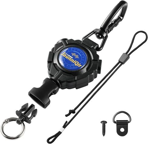 CB Mic Holder, Retractable CB Radio Microphone Hanger with 28" Stainless Steel Cord, Heavy-Duty Mic Tether with Adjustable Mount Kit & D-Ring with Screw, Perfect for Truck Drivers, Type-B in Kuwait