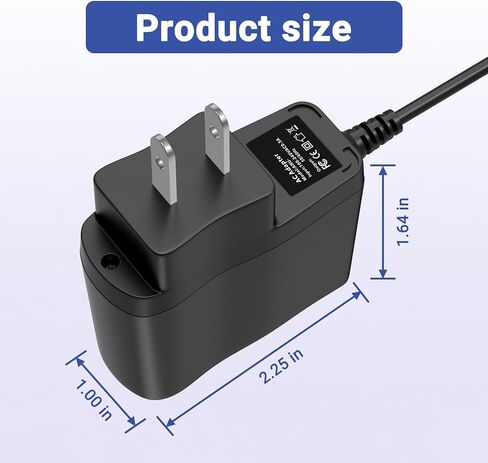 5V 1A AC DC Adapter Power Supply Charger for Zoom H4n H4nSP R16 R24 Q3HD AR-96 AD-14A/D ZAD0014D Recorder, Black 1.2m Cord in Kuwait