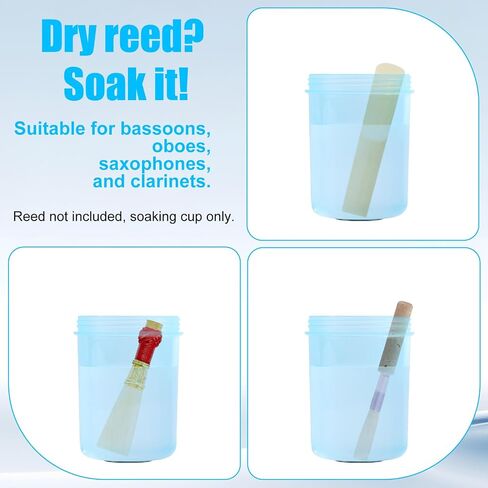 Bassoon & Oboe Reed Soaker Cup, Durable Magnetic Bassoon & Oboe Reed Soaker Cup with Hook and Loop Adhesive Tape for Music Students and Enthusiasts in Kuwait