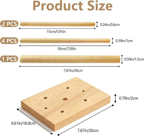 Recorder Stand with 7 Multi-Size Pegs, Wooden Flute Display Holder for Soprano, Alto, and Sopranino Recorders, Stable Tin Whistle Rack for Music Classroom, Studio and Home Organization in Kuwait