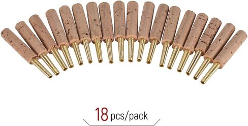 أنابيب Pongnas Oboe Reeds التيلة، 18 قطعة أنبوب نحاسي مع فلين صناعي، علبة بلاستيكية لتخزين ملحقات المزمار in Kuwait