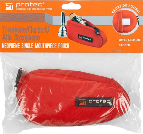 Protec Neoprene Trombone/Alto Saxophone Mouthpiece Pouch, Red (Model N264RX) in Kuwait