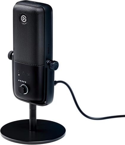 Elgato Wave:3 MK.2 – Premium USB Condenser Microphone for Streaming & Podcasting with Wave FX Processor – Onboard DSP – Clipguard 2.0 – VST Inserts – Works on PC and Mac | Streaming & Podcasting Microphone | Wave FX Processor, Onboard DSP, and VST Support in Kuwait