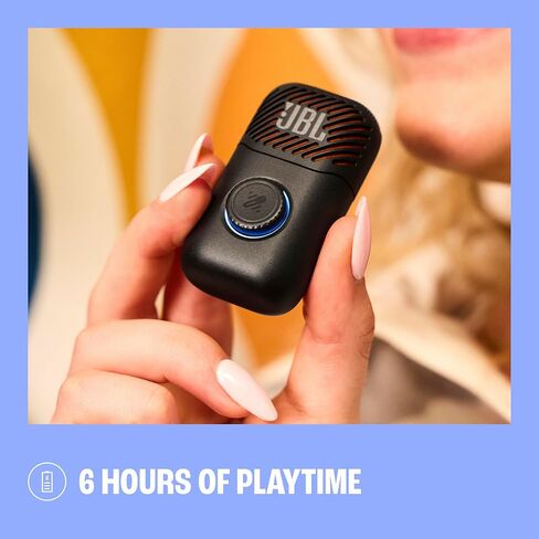JBL EasySing Mic Mini - Mini AI-Powered Microphone with Real-time Vocal Removal, Lightweight, Pocket-Sized Carrying case, and up to 6 Hours of Playtime (Black) in Kuwait